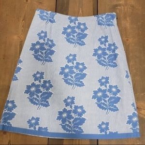 Boden | Floral Stripe Skirt blue white size 12R